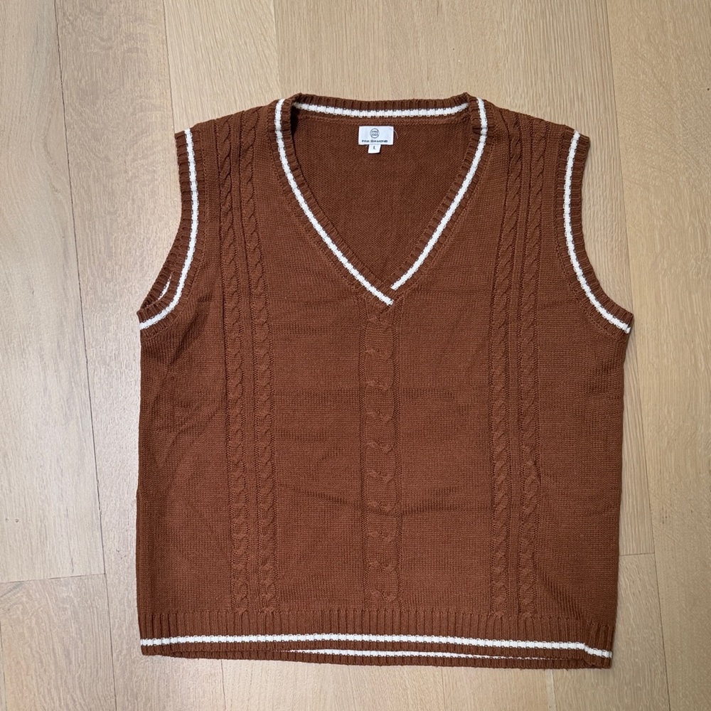 Diamond Supply Co. Brown Knit Sweater Vest